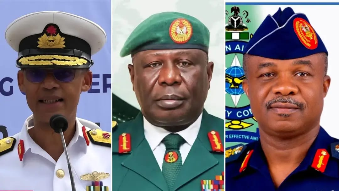 TINUBU APPOINTS NEW SERVICE CHIEFS: REAR ADMIRAL ABBAS, GENERAL OLUYEDE, AND AIR VICE MARSHAL ANEKE TAKE THE HELM